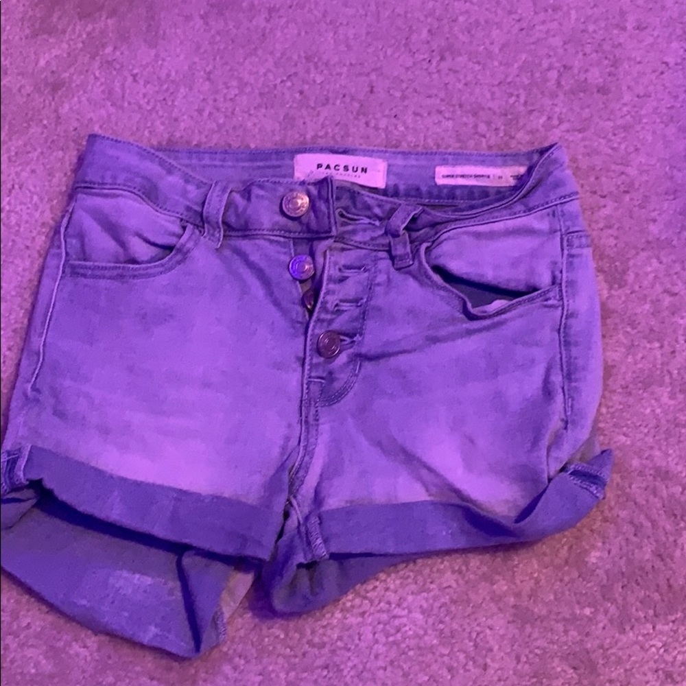 Light wash jean shorts